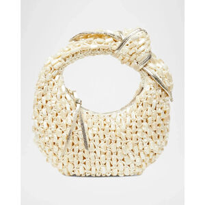 Poolside The Josie Faux Pearl Beaded Top Handle Bag Ivory Bridal Wedding Repair